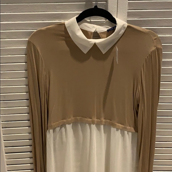 Collared beige and cream blouse - Picture 5 of 6